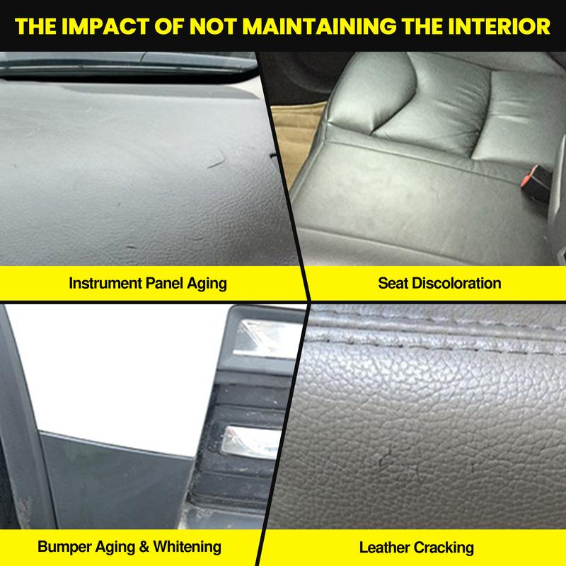 100ML Car Plastic Restorer, Quick Polish, Color Restoration & Protective for Car Panels, Tires & Dashboards, Easy To Use, Long-lasting Protective, Car Detailing Products