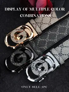 Classic Best-Selling New Automatic Buckle Belt, Casual Dress Belt, Casual Business Men's Waistband, Youth Men's Suit Pants Accessory, Trendy Personalized Belt, Fashion Belts, Adjustable Buckle