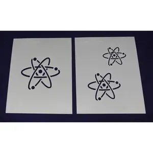 Atom Science Stencils 3,4,5 Inches- 2 Piece Set 14 Mil 8 X 10 Inches