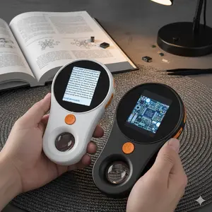 Portable 500X HD Digital Microscope, Handheld USB Rechargeable Magnifier with LED Light, 1080P High-Definition Imaging for Macro Viewing, Coin, Jewelry, PCB Inspection