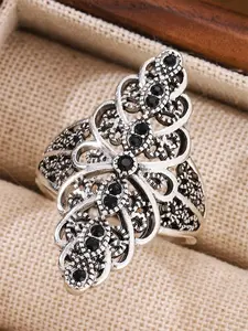 1 PC Elegant Cubic Zirconia Heart Cluster Ring For Women For Wedding Engagement Anniversary Party Jewelry Valentine's Day Gift Trendy Jewellery Accessories