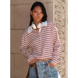 High Regard Collared Jersey Pink Stripe