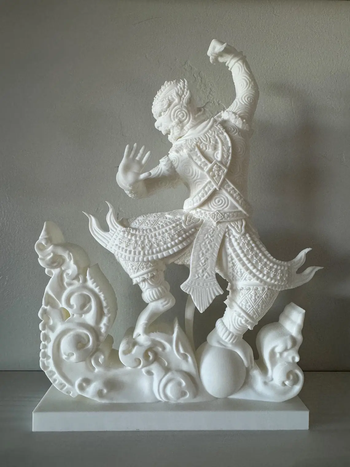 Handcrafted 3D Printed Cambodian Hanuman Statue