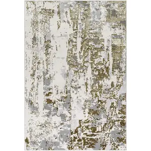 Junko Gray & Green Marble Area Rug - Clearance