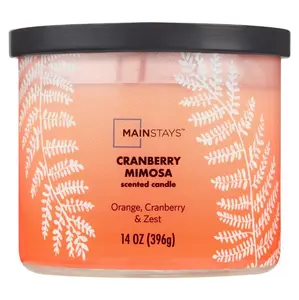 Mainstays 3-Wick Ombre Wrap Cranberry Mimosa Candle, 14-Ounce