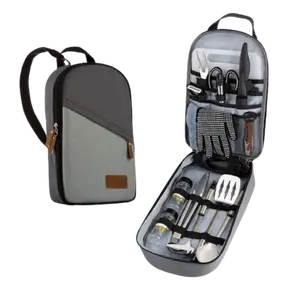 17 Pieces Camping Cooking Utensil Set with Travel Organizer