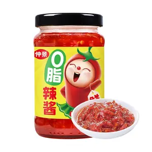 ZHONGJING 0 Fat Spicy Sauce, Hot & Sour Chili Paste 185g - Keto Friendly, Vegan, Gluten-Free Condiment for Rice, Noodles, Dumplings, Hot Pot, BBQ