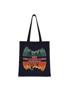 1PC Stranger Things The Upside Down Canvas Tote Bag Large Capacity Durable Handbag Machine Washable with Top Single Handle Strap Outdoor Handbag | Trendy Tote Design | Durable Canvas