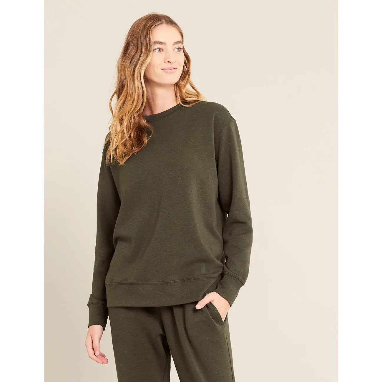 Unisex Crew Neck Sweater - Dark Olive