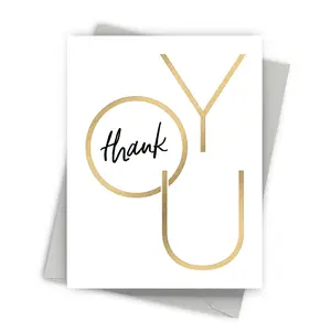 Modern Gold Foil Thank You Card