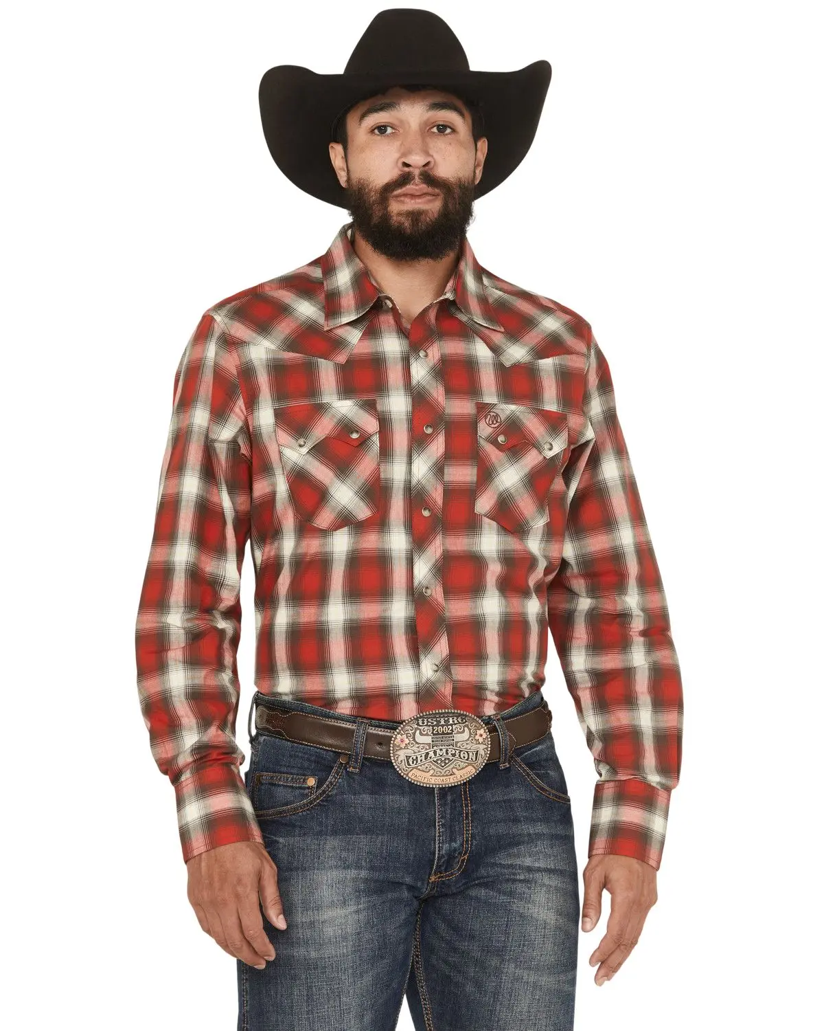 Wrangler Men's Retro Men'S Plaid Print Long Sleeve Snap Western Shirt - 112369521