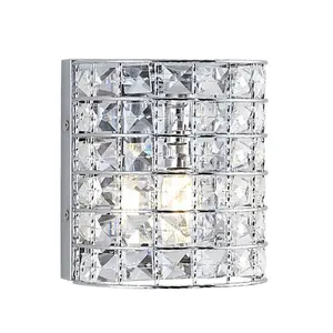 JONATHAN Y Clara Deco Metal/Crystal Classic Glam LED Vanity Light; for Living Room, Bedroom, Kitchen, Office