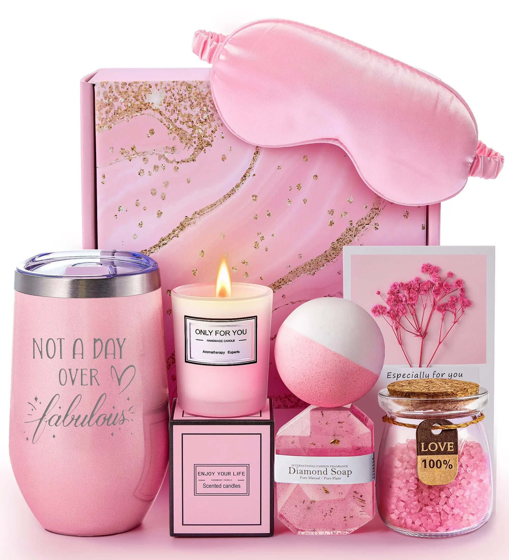 Birthday Gifts for Women, Unique Spa Gift Basket Set for Mothers Day, Valentines Day - Thanksgiving gifts Christmas Gifts for Women, Mom, Friends Female, Sister, Her, Girlfriend, Wife, Teacher, Nurse