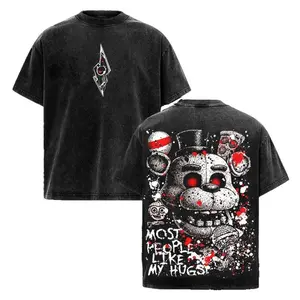 Springtrap Five Nights at Freddy's Acid Washed Lightweight Cotton T-Shirt, Horror Game Graphic Tee, Gamer Gift for Men, Men's Regular Fit Shirt, Unique Graphic Gift