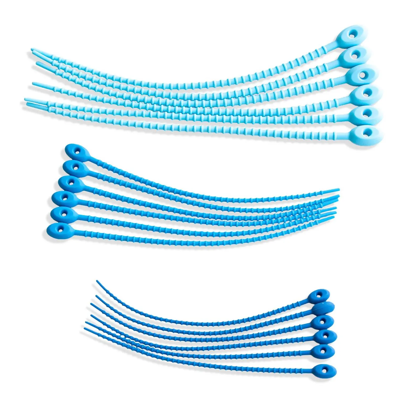 SIFTR Set of 18 Multifunction Silicone Reuseable Ties
