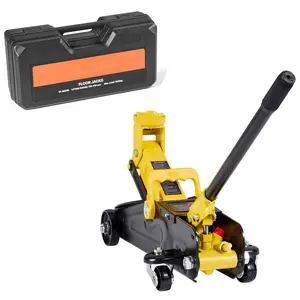1.5 Ton Low Profile Floor Jack, Steel Trolley Jack with Quick Lift for Sedans & Sports Cars