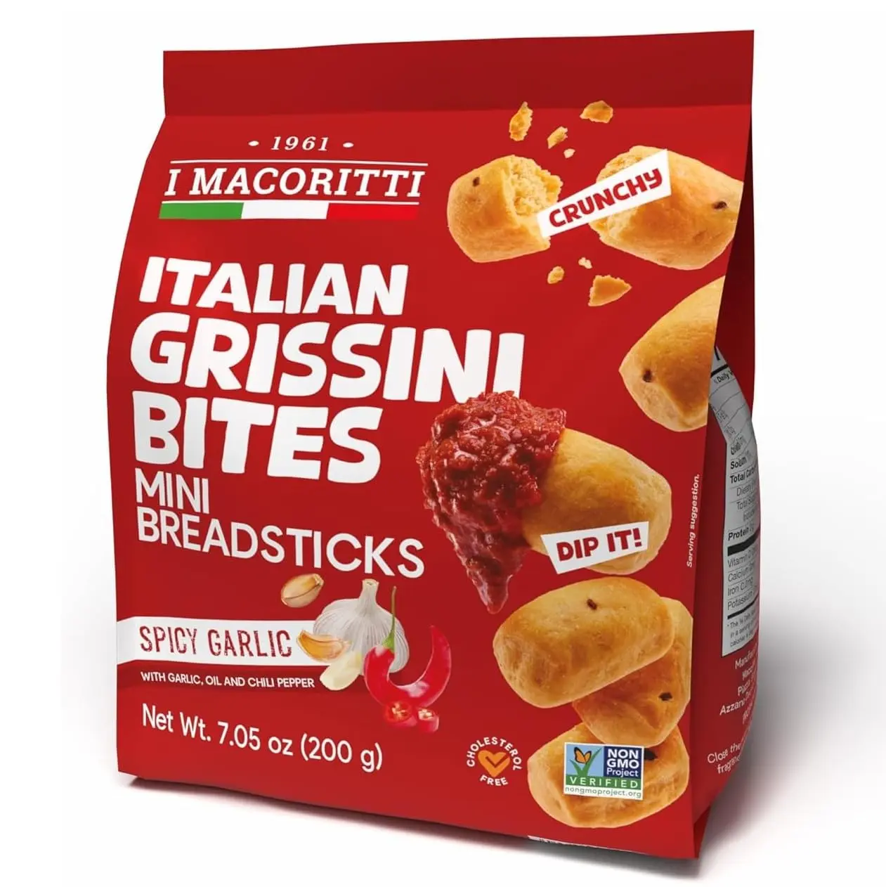 I Macoritti Italian Grissini Bites Mini Breadsticks, Mediterranean Flavor with Capers and Rosemary