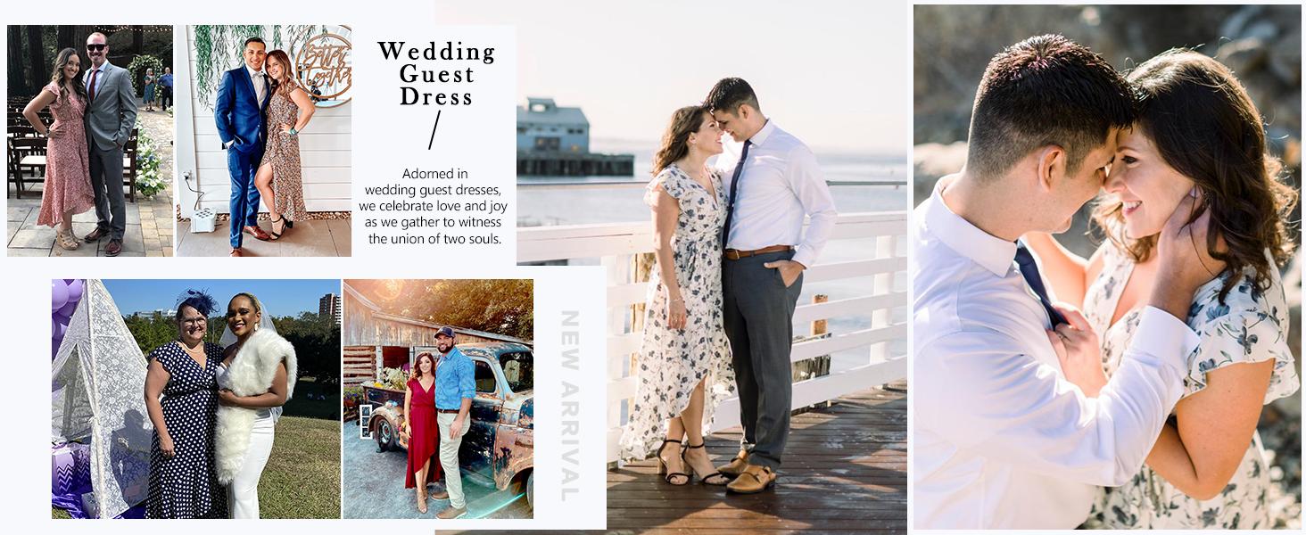 GRECERELLE Women's Spring Summer 2026 Boho Floral Print V-Neck Faux Wrap Maxi Dress for Wedding Guest Graduation Party