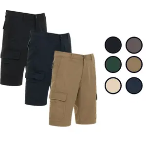 Men's 3 Pack Flex Stretch Cotton Cargo Shorts 8 Pockets With Utility Pocket Sizes 28-42