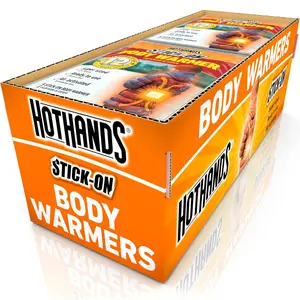 Body Warmers With Adhesive - Long Lasting Safe Natural Odorless Air Activated Warmers - Up to 12 Hours of Heat - 40 Individual Warmers
