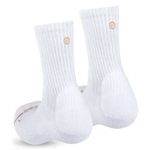 SHEZZA Anti-Blister Padded Crew Socks Foam Cushion Comfortable Unisex for Boots Sambas Loafers & Running Sneakers Moisture Wicking