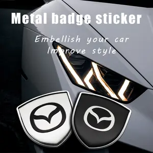 Car Metal Sticker Custom Shield Car Rear Trunk Shield Emblem Badge Sticker For Mazda 2 3 6 5 Demio CX3 CX4 CX5 CX-4 CX-5 CX7 CX30 MX3 MX5 MS Speed Axela Atenza