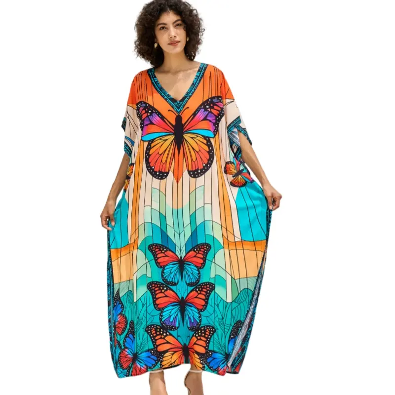 modern african dresses for ladies with sleeves Green Blue African Print Midi Dress  Ankara Dress