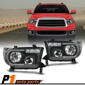 LED Headlights Lamps Left+Right Fit For 2007-13 Toyota Tundra 2008-17 Sequoia