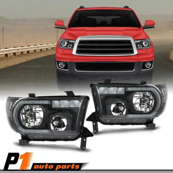 LED Headlight Kit, Left + Right LED Headlights Lamps Compatible with 2007-13 Toyota Tundra, 2008-17 Toyota Sequoia Led Car Bulb Carlights