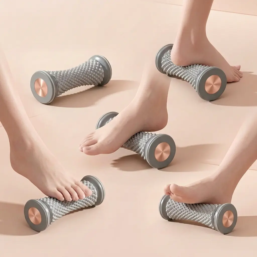 Foot Massage Roller with Raised Textured Surface, Battery-Free Compact Foot Relax Tool for Daily Use at Home, Office, Suitable for Runners, Nurses and People Who Wear High Heels Relief, Smooth