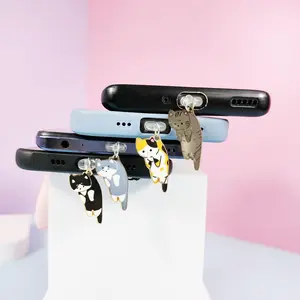 Cute Cat Design Phone Dust Plug, 1 Count Creative Mobile Phone Dust Plug, Mobile Phone Parts, Mobile Phone Hanging Accessories for iPhone & Samsung Type-C Interface, Charms, Cell Phone Charm