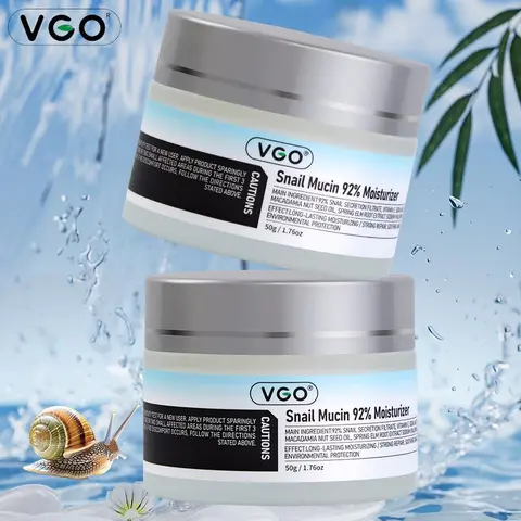 VGO 92% Snail Mucin Face Serum - Alcohol-Free, Ammonia-Free Advanced Repair Anti-Age Serum with B3, 150g Daily Care Formula for Conditioning, Acne-Prone & All Skin Types, Deep Hydration & Dull Complexion Fix