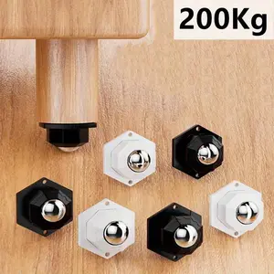 8pcs Heavy Duty Stainless Steel Furniture Casters - 200kg Load Capacity, 360° Smooth Rotation, Durable & Easy Movement for Furniture and Appliances