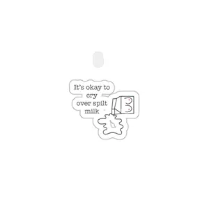 Spilled Milk Crying Carton Die-Cut Stickers | Cute  Vinyl Sticker
