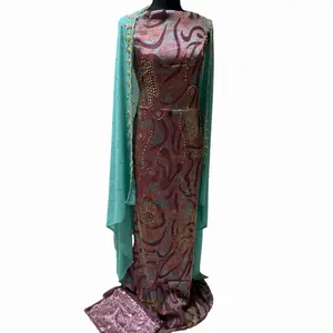 Blush and breeze dirac collection -3 pcs gold embellished unstiched  perfect for eid celebration and wedding