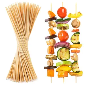Disposable Bamboo Skewers for Barbecue, Appetizers, Fruits, Cocktails, and Chocolate Fountain, Natural Material for Parties and Cooking, Barbecue Accessories