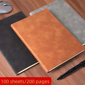 "A5 Notebook Set – 100 Sheets/200 Pages Each, Leather Notebook with Soft Cover, Stylish Diary for Study, School, College, Business Meetings, and Everyday Note Taking"