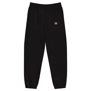 Mexico Flag Embroidered Joggers | Latina Heritage Fleece | Cozy Mexicana Gift