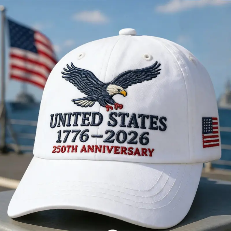 US 250th Anniversary Retro Washed Cotton Cap, Men's Hats, Sport-Inspired Sports & Outdoor Hats for Women, Classic Style Outdoor Sun Protection Fashion Accessory, Baseball Cap, Casual Sun Hat