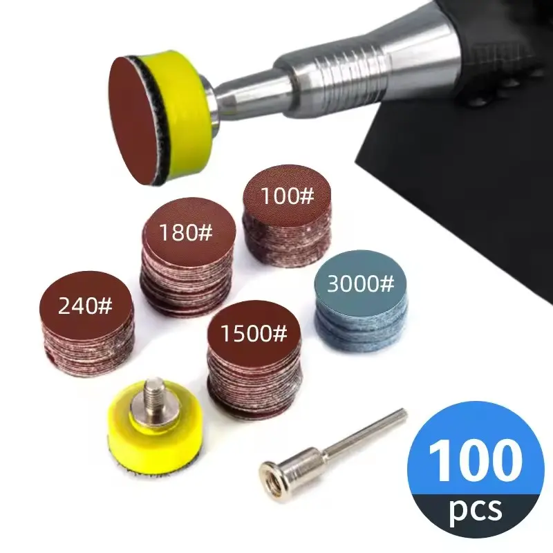 100-Piece Sanding Belt Set, 1 Inch Abrasive Bands, 100-3000 Grits, for Drill Sharpener Rotary Tools Hardware Grinding Paper