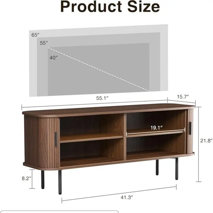 Walnut(55''W x 15.7''D x 22''H)