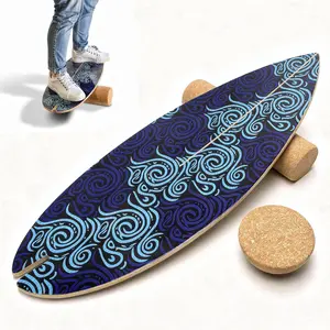 2026 |29" Surf  Board for  & Adults|MAX. 350lbs  Boards with Cork Roller & Half Ball|0.6" Wobble Board Trainer from Beginner to |Wooden Slack Board