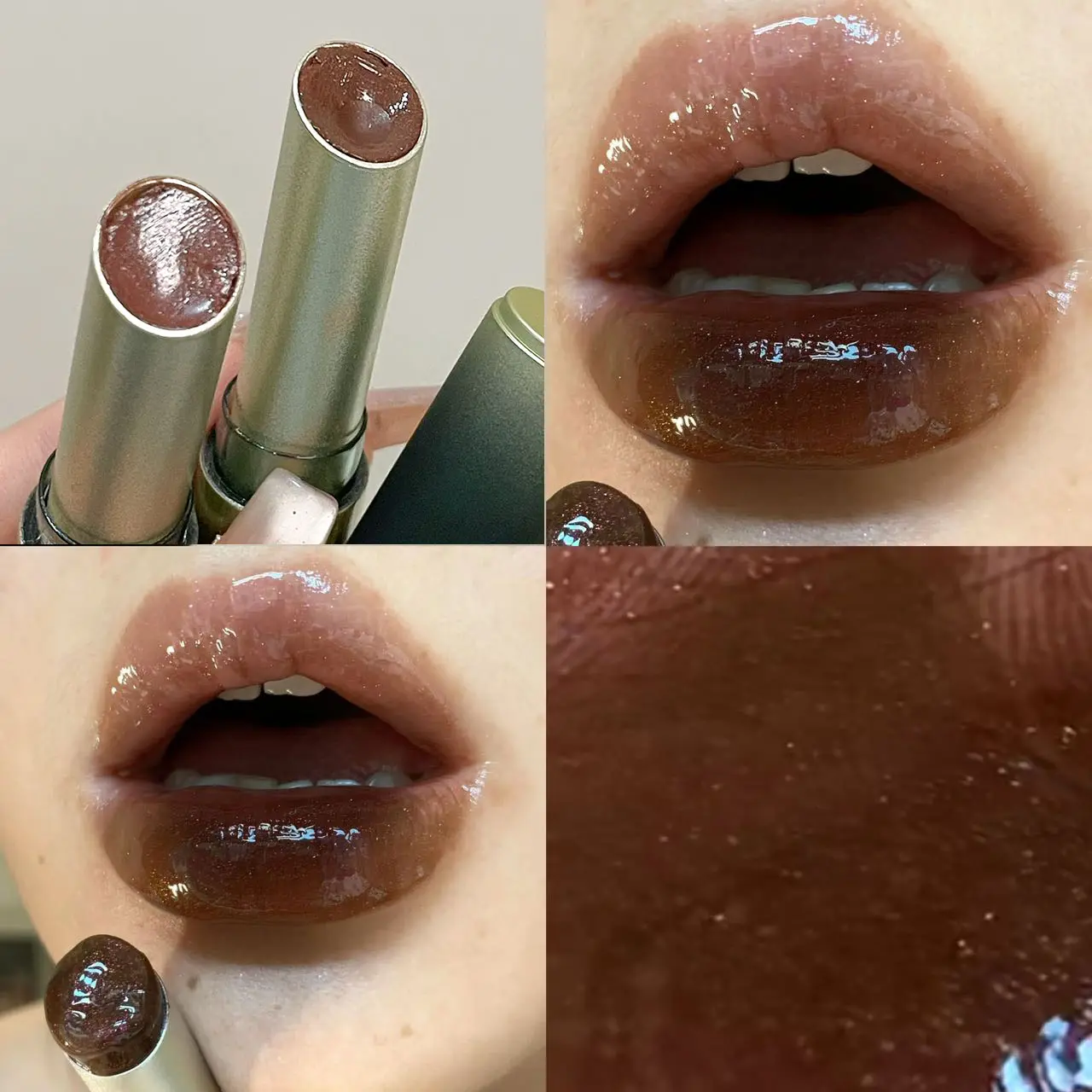 HERORANGE Translucent Moisturizing Mirror Balm Lipstick Radiant Watery Glossy Glow Natural Color Solid, Beauty Lipstick, Long-Lasting Glass Lips Hydrating Suitable for Parties, Dates, and Stage, Makeup