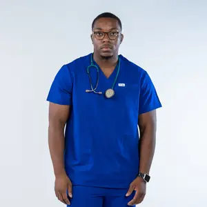 Zenith Scrubs Men's Zane 3-pocket V-Neck Scrub Top Fabric Menswear