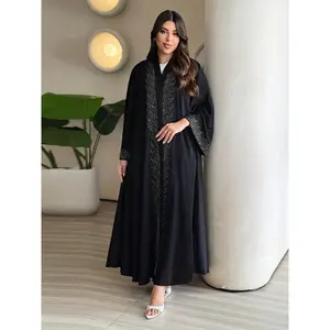 Simple style robe, suitable for women - Traditional Middle Eastern wedding and Muslim attire - Easy to clean - Hand wash/dry clean - Strong black Islamic clothing, suitable for pilgrimage and Hajj to Mecca - No headscarf