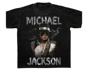 Comfort Colors Michael Jackson Rhinestone King Of Pop T-Shirt, Vintage Style, Cool Trendy Merch, Streetwear For Fans