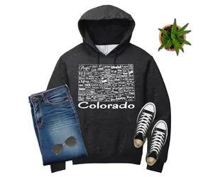 Colorado State License Plate County Map, T-shirt, Shirt, Sweatshirt, State Pride, Crew Neck, Hooded, Men, Girl, Unisex, Casual, Cotton-Polyester Blend