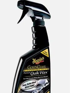 Meguiar's Gold Class QuickWax Car Black Spray Wax for Darker Wet Look Shine Glossy Plastic Rubber Protection 16 oz