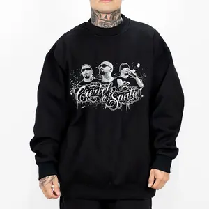 Cartel de Santa Chicano Clothing Lowrider Clothing Gangster Clothes Mexican Clothing Streetwear Hoodie Men CDS9 Unisex Medium Fit Loose Comfortable 50% Cotton 50% Polyester