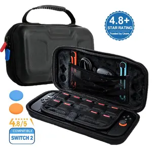 Generic Nintendo Switch 2 Carrying Case 2025 Hard Shell Black Nylon